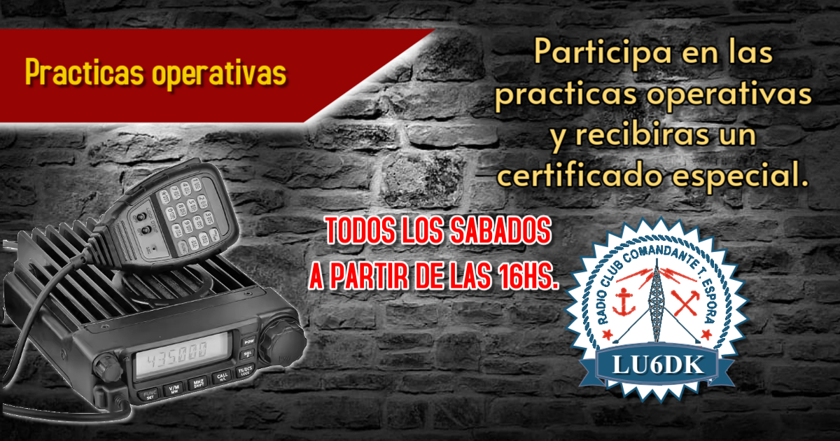 Practicas operativas todos los sabados de 16hs. a 19hs.